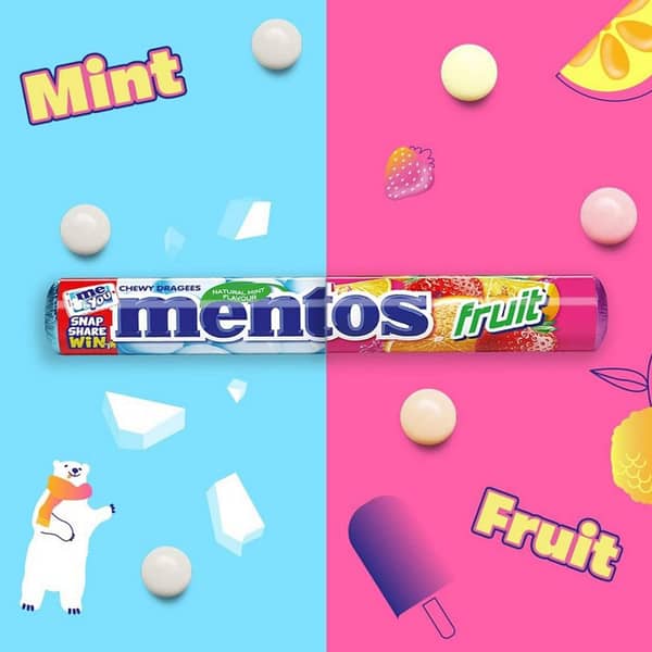 Mentos - Fruits, 5 Rouleaux