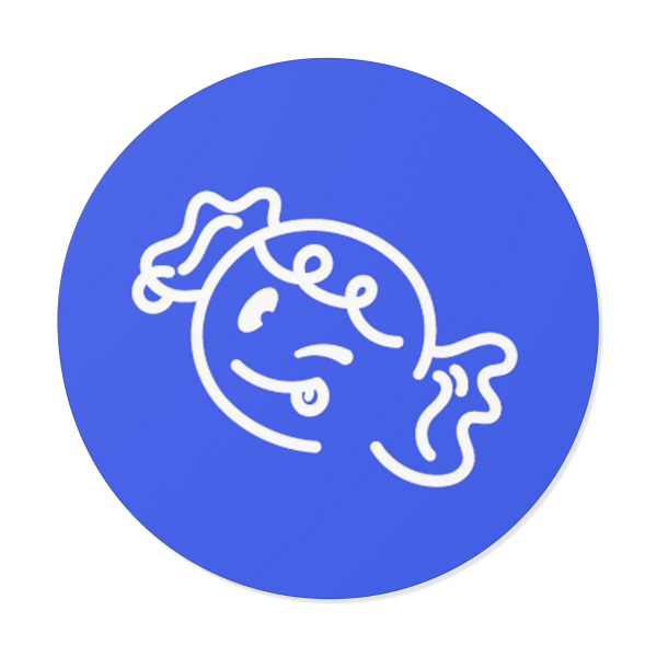 Stickers Doo Candies Blue Background